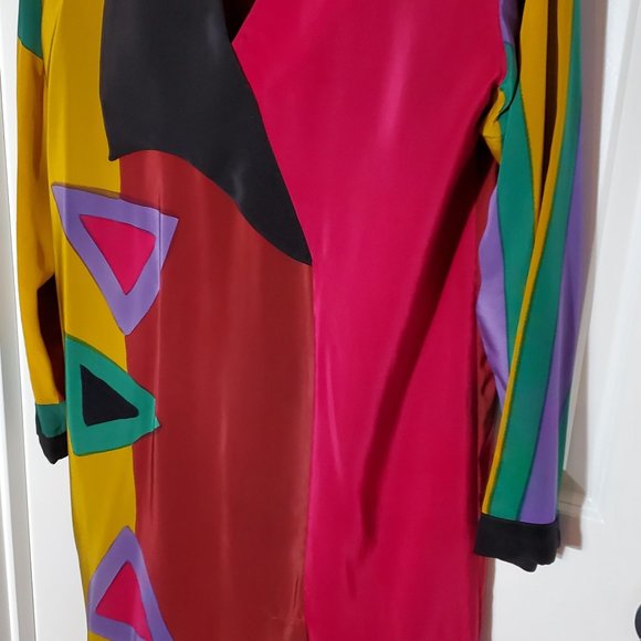 Mosswear Hand Painted Silk Dress – Size M - Picture 2 of 7